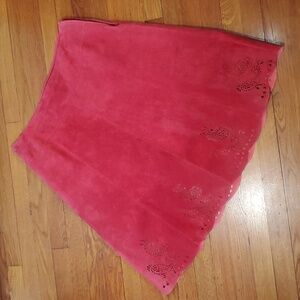 Elegant Red Midi Skirt